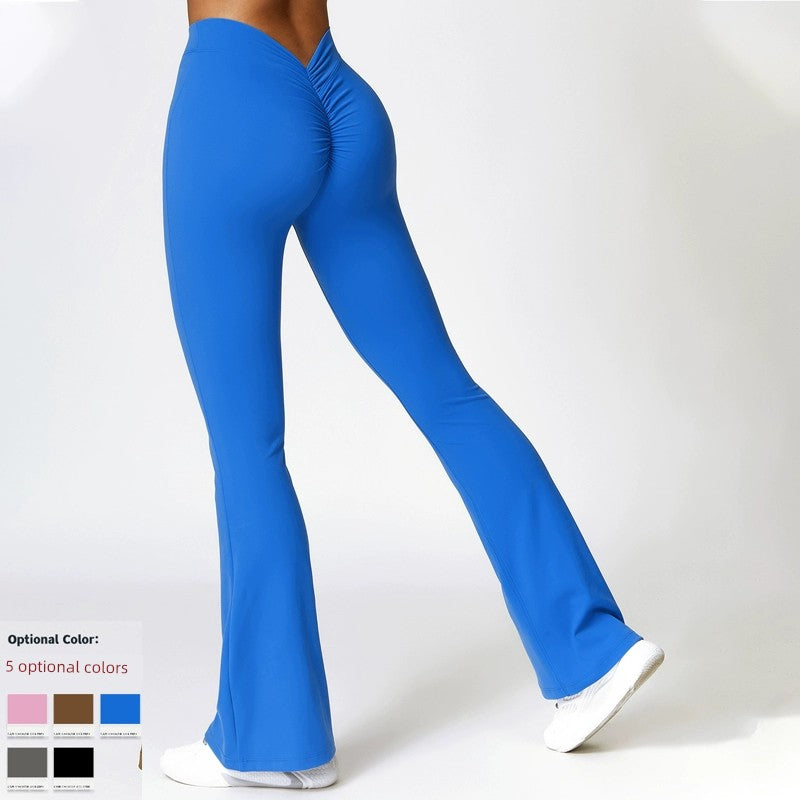 2023 Peach Buttock Lifting Yoga Trumpet pants Fitness Sports Wide Leg Bootcut Trousers High Waist Quick-Drying Yoga Pants Women's Trousers